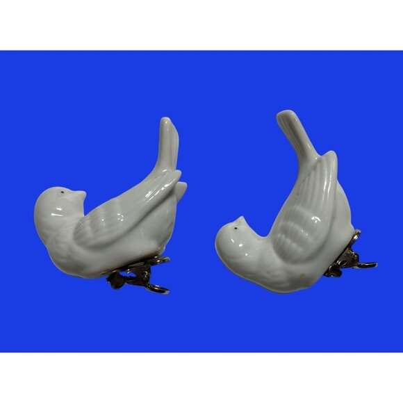Porcelain Bird-Shaped Clip on Dove ornaments - Picture 4 of 9